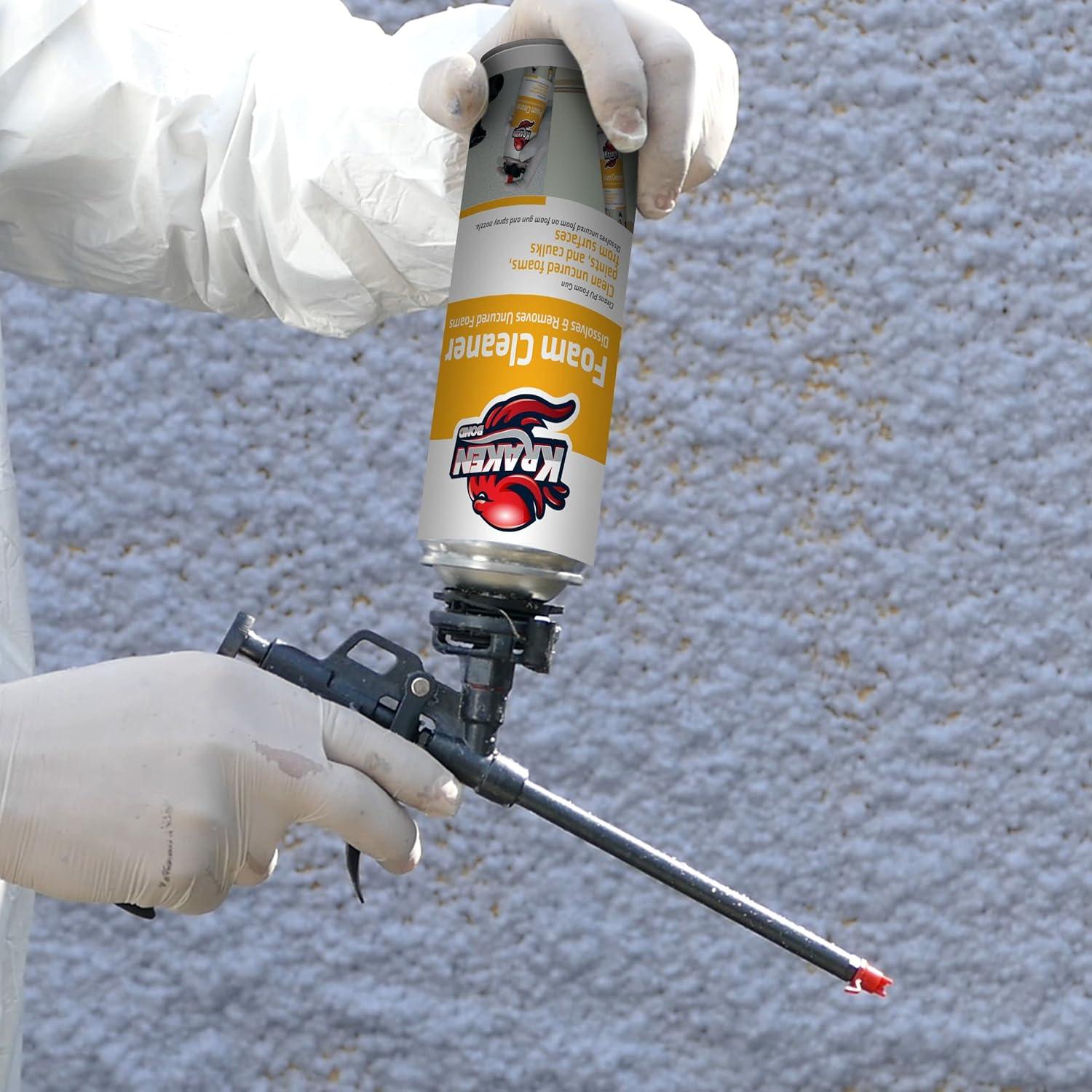 image:imageKraken Bond Black Spray Waterfall Foam Sealant 1x24oz Expanding Polyurethane Pond Foam Sealer Black UV Resistant Insulating Spray for Landscape amp Exterior Gun Use Cleaner Included 1 Pack