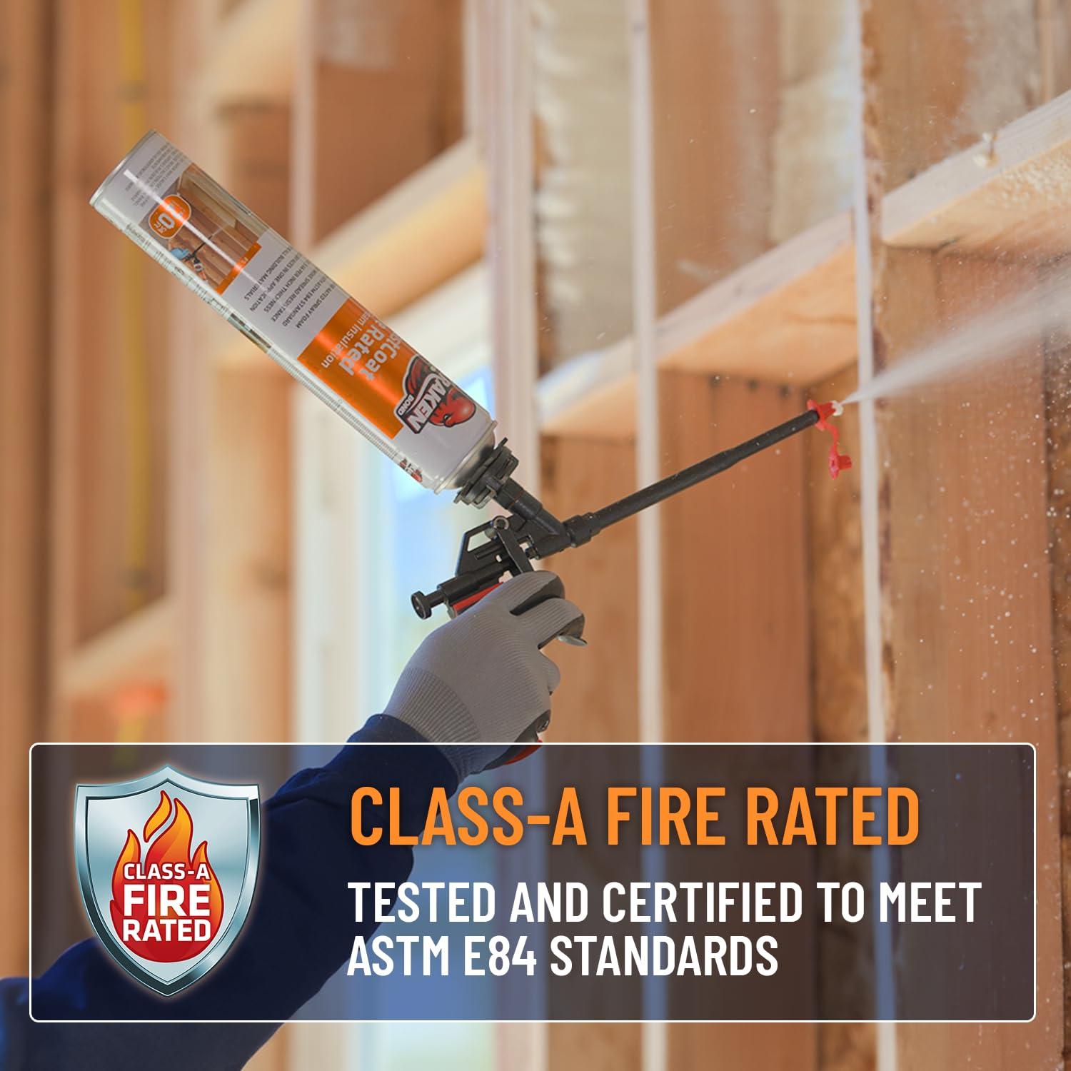 image:imageKraken Bond Fastcoat Fire Rated Spray Foam Insulation Kit Closed Cell in a Can 120 sq ft 6x271 oz RValue 1132 2in Spray Foam for Garage Door Attic Wall Gun amp Cleaner Not Included 6 PackInsulation Foam