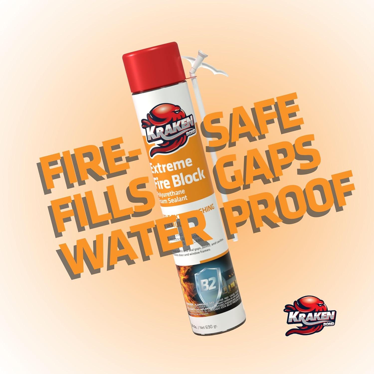 image:imageKraken Bond Gaps amp Cracks Expanding Foam Sealant 12x24oz High Expansion Polyurethane Spray Foam for Window amp Door Straw Use Waterproof High Yield Gap Filler 12 Pack1