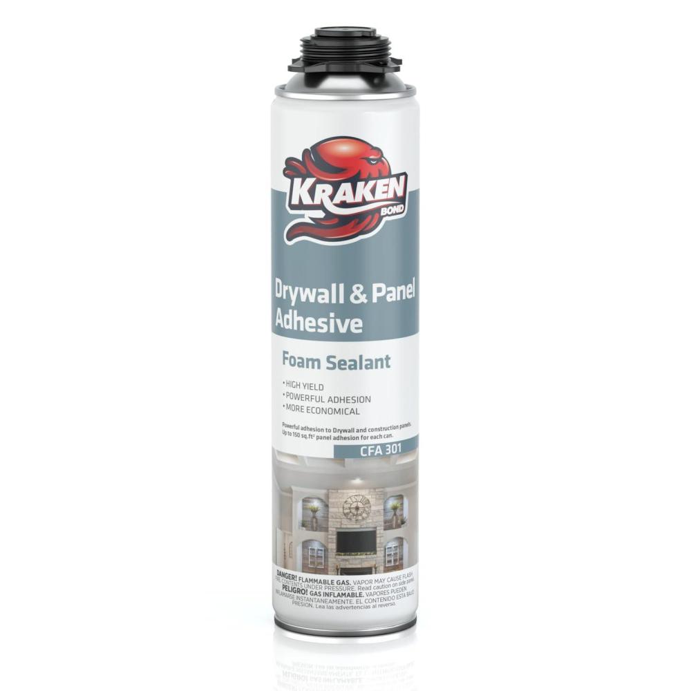image:imageKRAKEN BOND Drywall amp Panel Adhesive Foam 12x24oz HeavyDuty FastCuring Construction Adhesive for Concrete Wood and Heat Insulation Applications 12 PackDrywall Panel Foam Pack