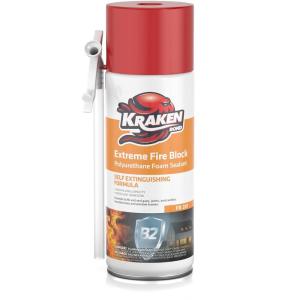 image:imageKraken Bond Extreme Orange Fire Block Foam  2x12oz Fire Rated Polyurethane Spray for Gap Filling Sealing on Windows Walls Joints amp Pipes Straw Use High Expansion Fire Proof Foam  2 Pack1 Pack