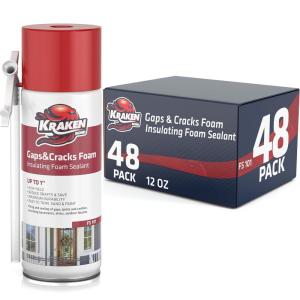 image:imageKraken Bond Gaps amp Cracks Expanding Foam Sealant  24x12oz High Expansion Polyurethane Spray Foam for Window amp Door Straw Use Waterproof High Yield Gap Filler  24 Pack48 Pack