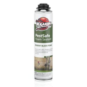 image:imageKraken Bond Pestblokc Spray Foam Sealant  12x24oz Polyurethane Expanding Foam for Gaps amp Cracks with Paintable Foam Filler for Wall Holes Gun Use  GunampCleaner Included  12 Pack1 Pack