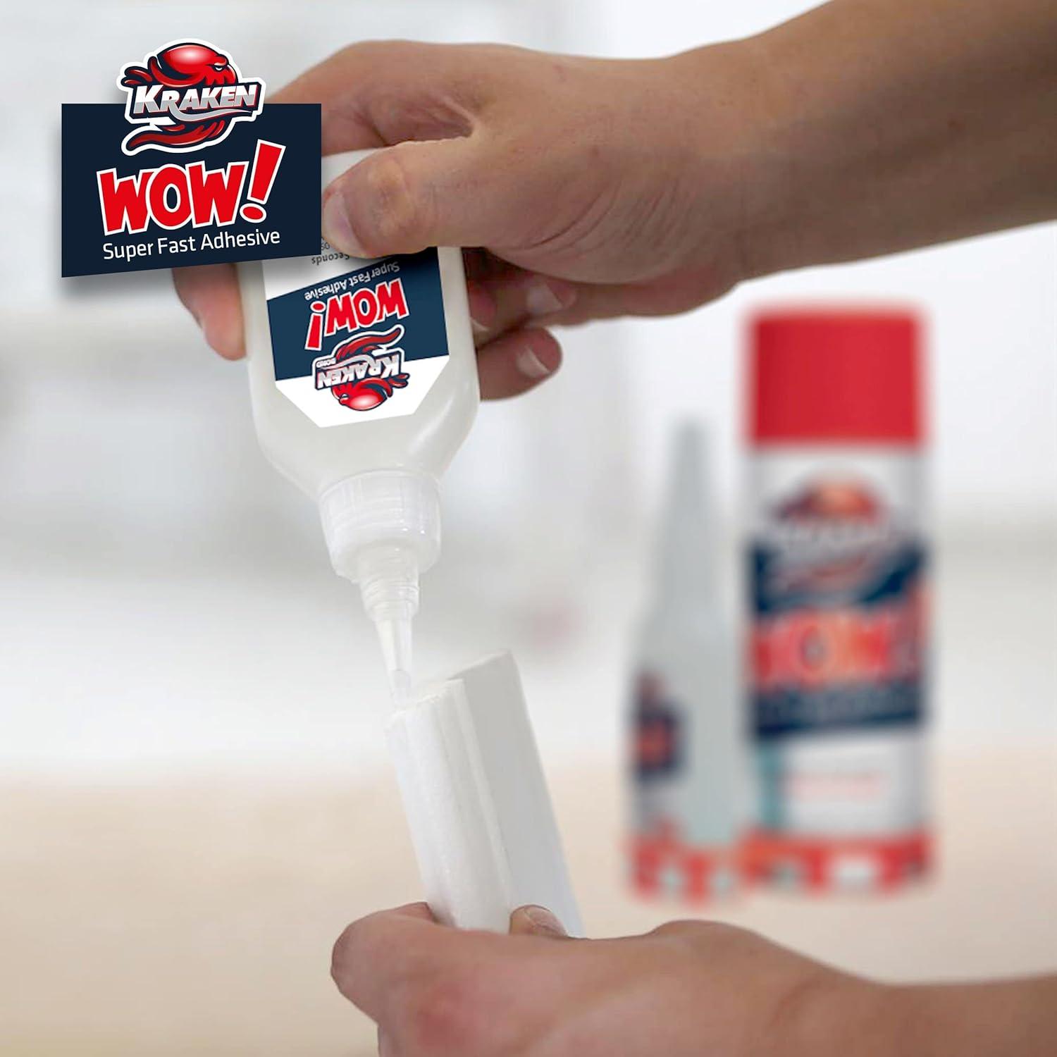 image:imageKraken Bond Wow CA Glue 2x175 oz amp Activator 2x675 fl oz Cyanoacrylate Glue for Woodworking Craft amp Repairs Fast Bonding 2 Pack2 Pack