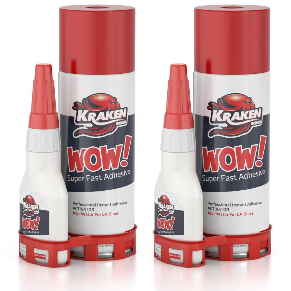 image:imageKraken Bond Wow CA Glue 2x175 oz amp Activator 2x675 fl oz Cyanoacrylate Glue for Woodworking Craft amp Repairs Fast Bonding 2 Pack2 Pack