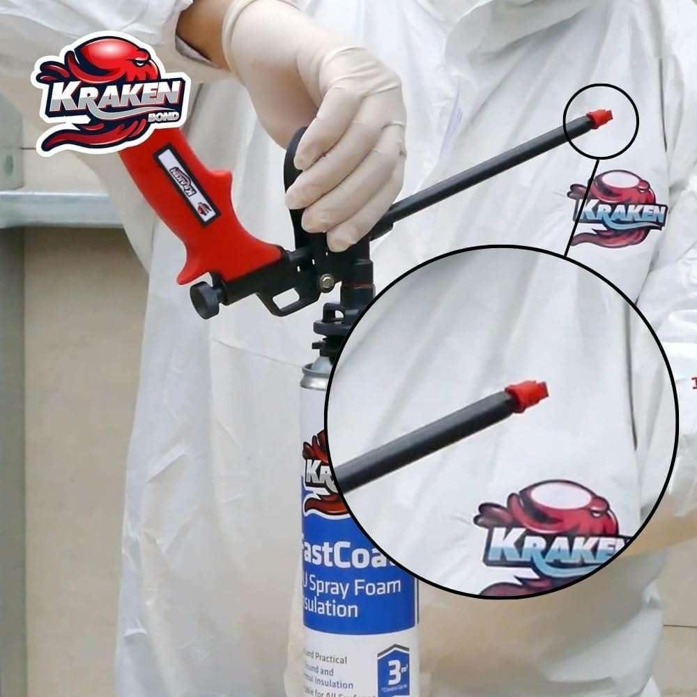 image:imageKraken Bond Spray Polyurethane Foam Gun Nozzles Precision for Vertical and Ceiling Foam Applications 12 Pack Black