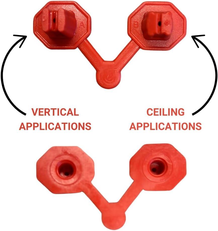 image:imageKraken Bond Spray Polyurethane Foam Gun Nozzles Precision for Vertical and Ceiling Foam Applications 12 Pack Red