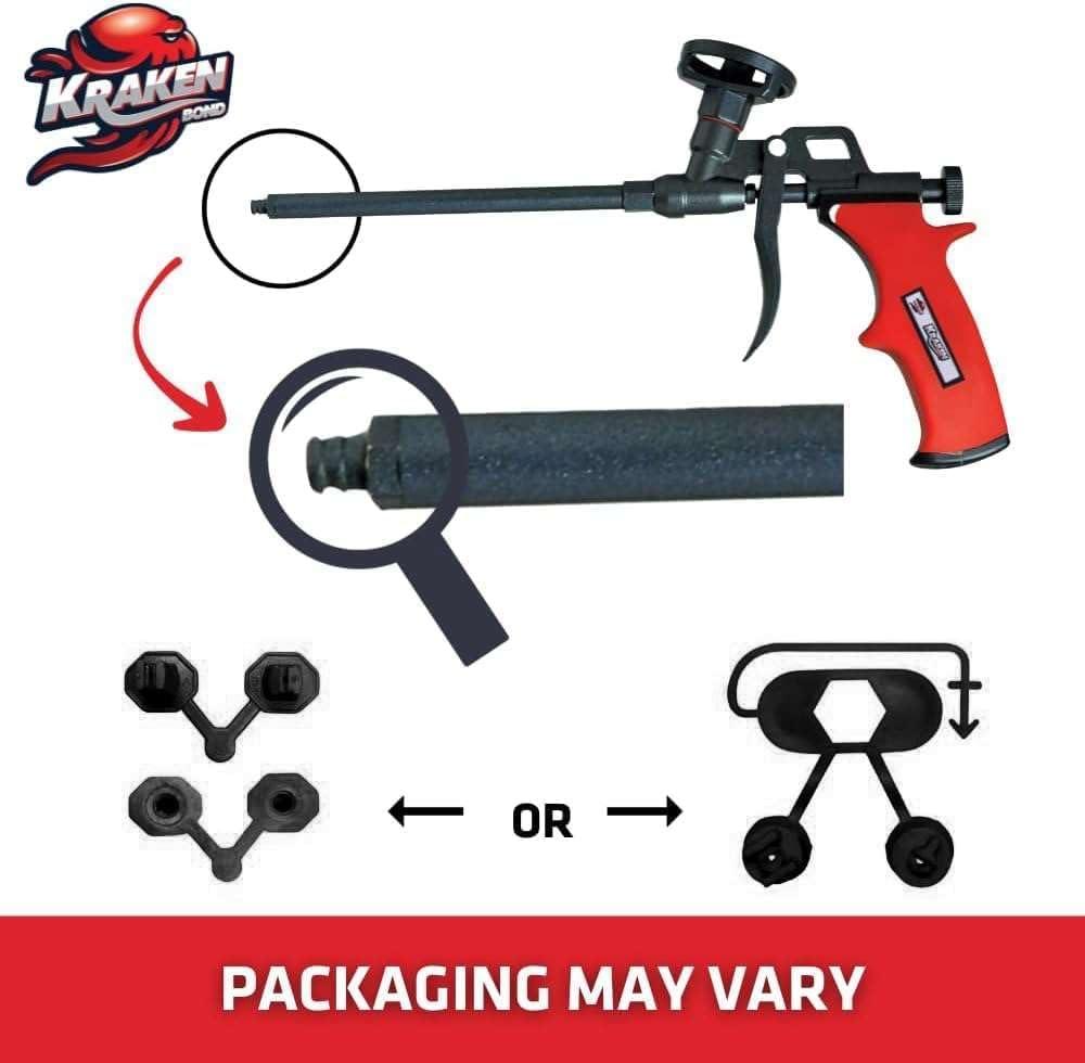 image:imageKraken Bond Spray Polyurethane Foam Gun Nozzles Precision for Vertical and Ceiling Foam Applications 6 Pack Black