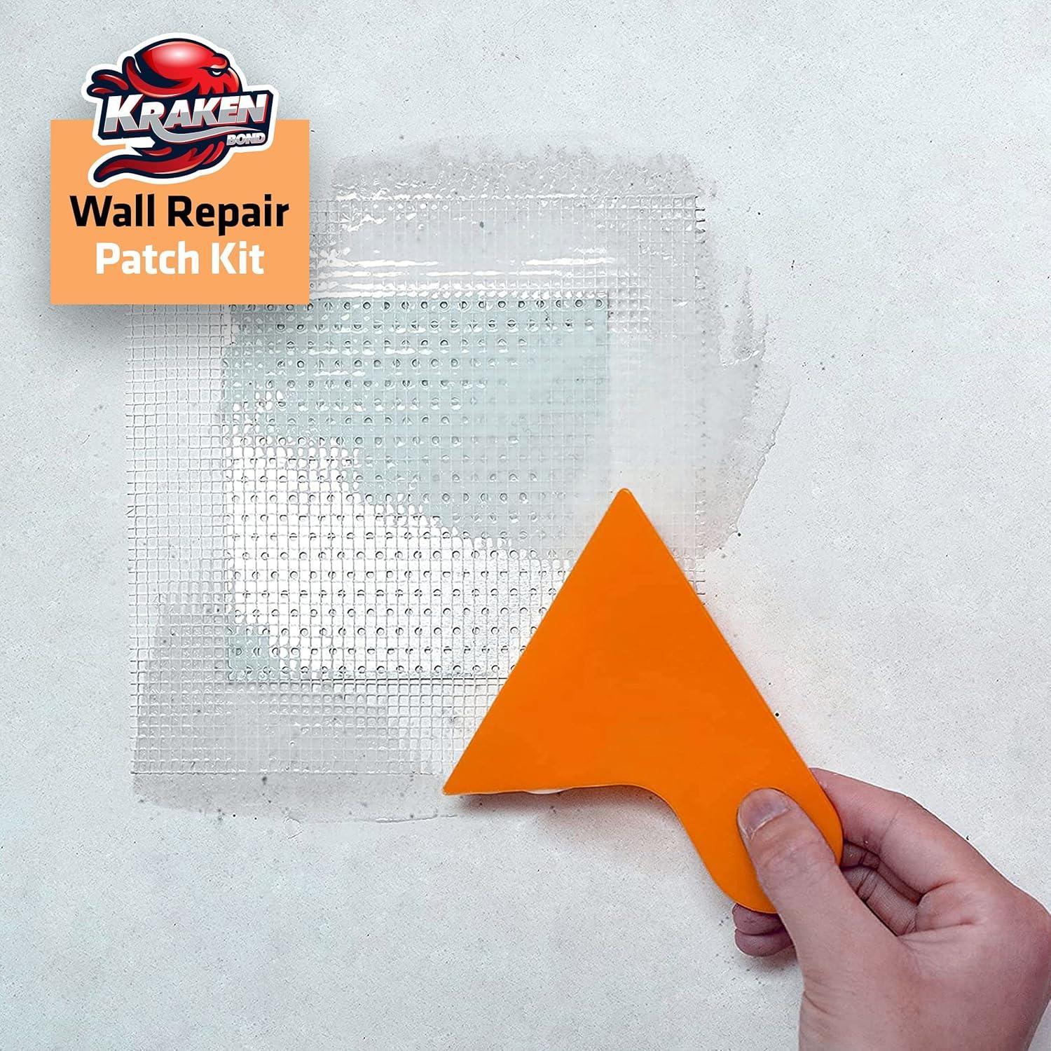 image:imageKraken Bond Drywall Patch Repair Kit 2x8 floz Easy to Use Wall Patch Repair Kit for Drywall Hole amp Cracks Includes Aluminum SelfAdhesive Patch Grit Sandpaper Plastic Putty Knife 2 Pack12 Pack