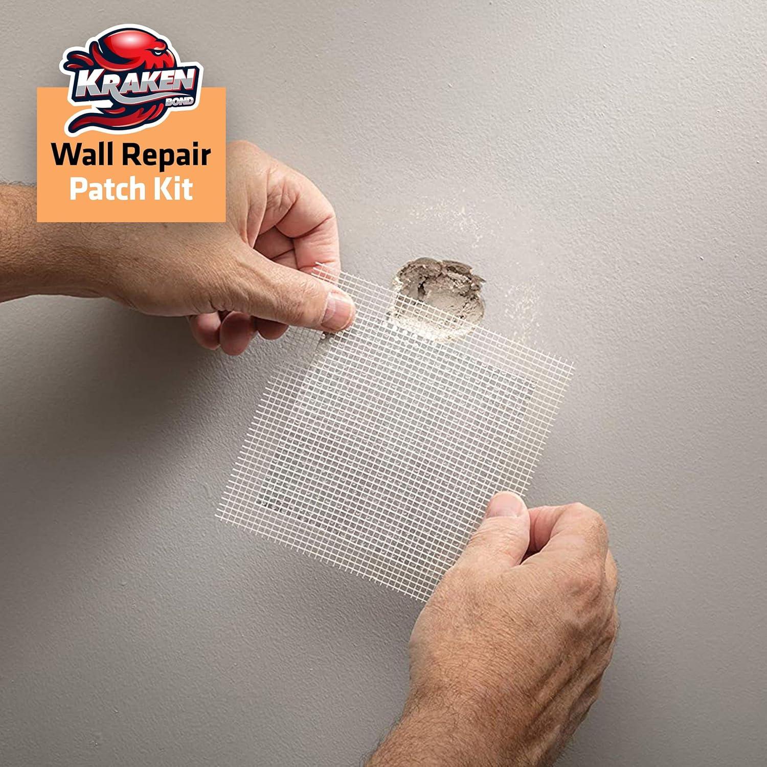 image:imageKraken Bond Drywall Patch Repair Kit 2x8 floz Easy to Use Wall Patch Repair Kit for Drywall Hole amp Cracks Includes Aluminum SelfAdhesive Patch Grit Sandpaper Plastic Putty Knife 2 Pack12 Pack