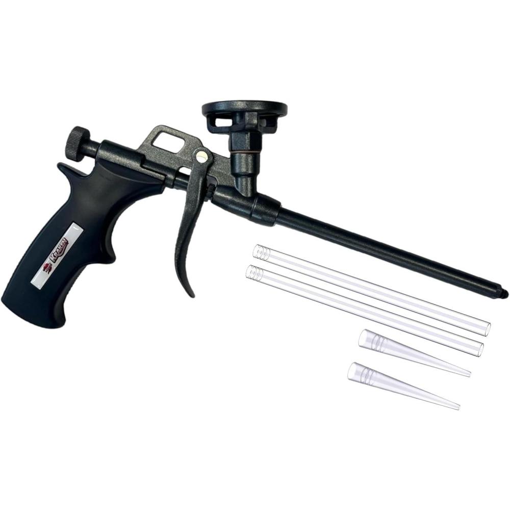 image:imageKraken Bond PRO Foam Gun 8 Inch Durable Spray Foam Dispensing Gun for Contractors amp DIYers PTFE NonStick Coating Precision Nozzles Included Versatile Spray Application for Insulation 1 PackSpray Foam Gun 8 Black