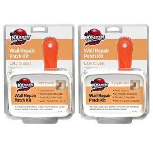 image:imageKraken Bond Drywall Patch Repair Kit  1x8 floz Easy to Use Wall Patch Repair Kit for Drywall Hole amp Cracks Includes Aluminum SelfAdhesive Patch Grit Sandpaper Plastic Putty Knife 1 Pack2 Pack