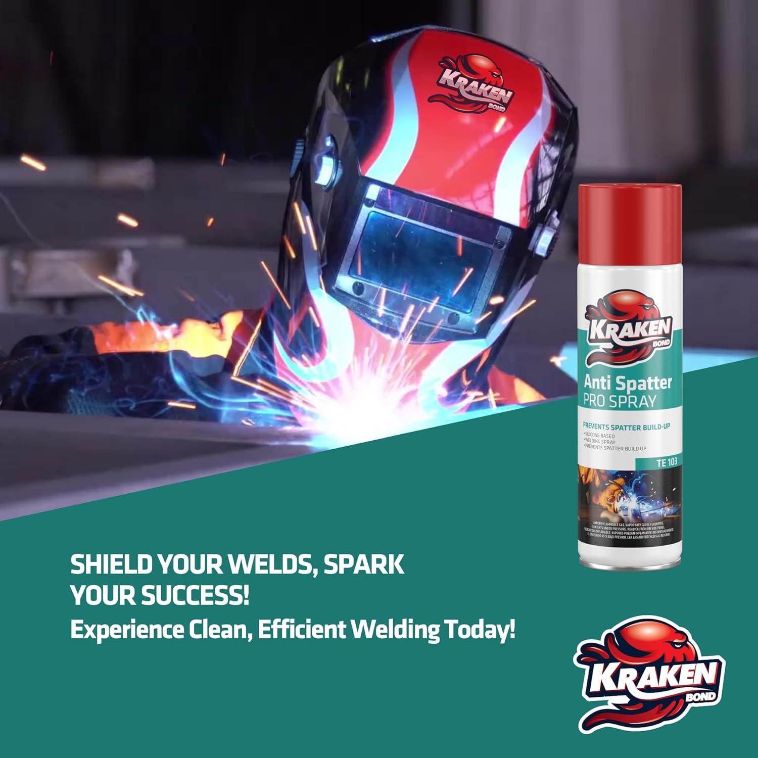 image:imageKraken Bond Anti Spatter Welding Spray 12x12oz AntiSplatter Aerosol Spray for MIG TIG Tips Protects Surfaces amp Materials NonFlammable Safe for Workpieces and Jigs 12 Pack12 Pack