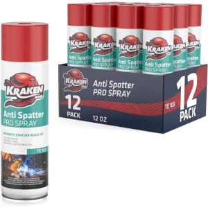 image:imageKraken Bond Anti Spatter Welding Spray  12x12oz AntiSplatter Aerosol Spray for MIG TIG Tips Protects Surfaces amp Materials NonFlammable Safe for Workpieces and Jigs 12 Pack12 Pack