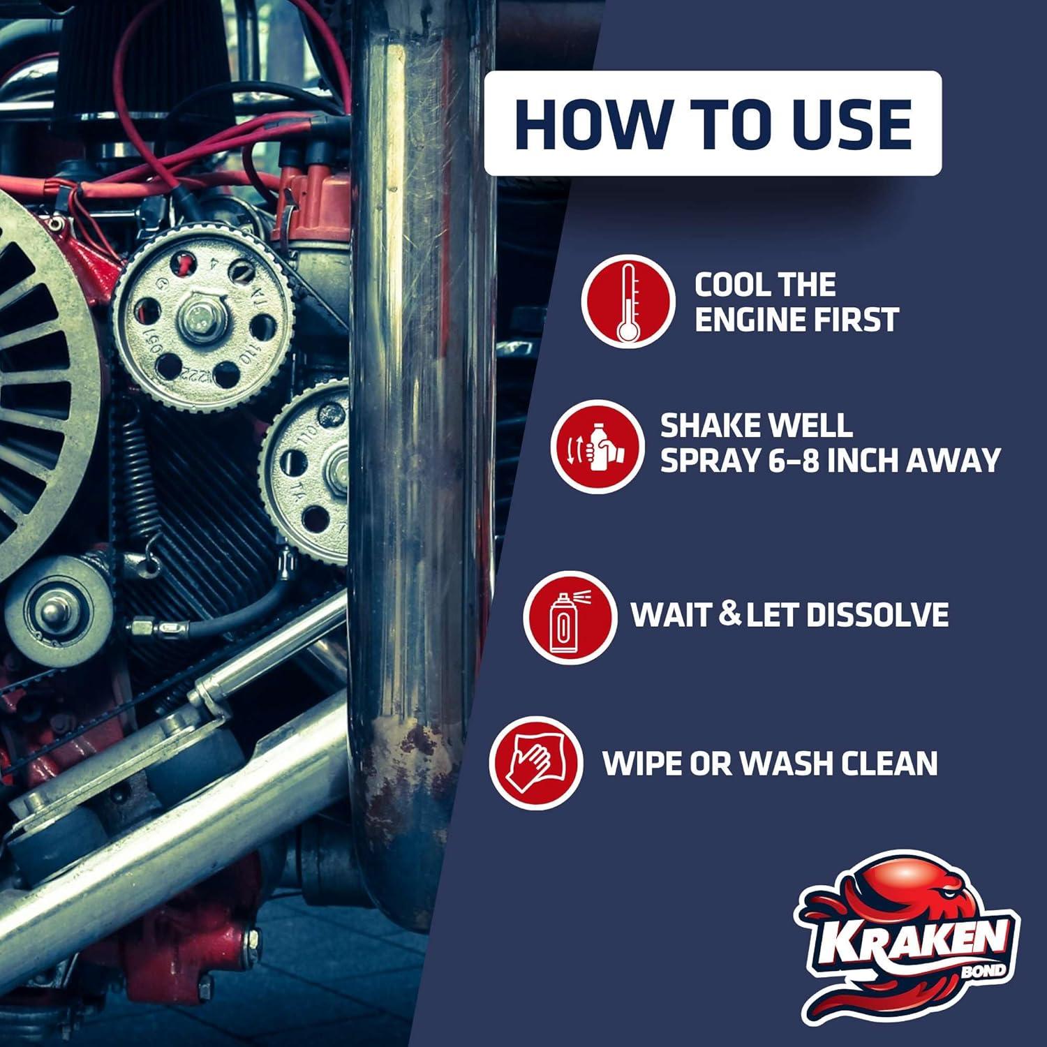 image:imageKRAKEN BOND Engine Cleaner Spray 1x123 fl Oz Degreaser for Engine Bay Gunk and Motor 1 Pack1