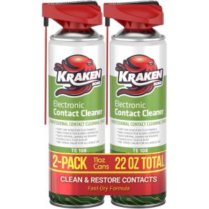 image:imageKRAKEN BOND Electronic Contact Cleaner Spray  2X11 Oz  FastDrying ResidueFree NonConductive Cleaner for Sensitive Electronics Automotive Circuit Boards amp Connectors  2 Pack1 Count Pack of 2