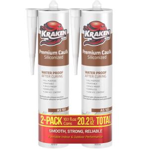 image:imageKraken Bond Acrylic Latex Caulk White  2x101 fl oz Paintable Interior and Exterior Window Caulk  White Calking for Baseboard Trim Kitchen and Bathroom  Waterproof Odorless  2 Pack